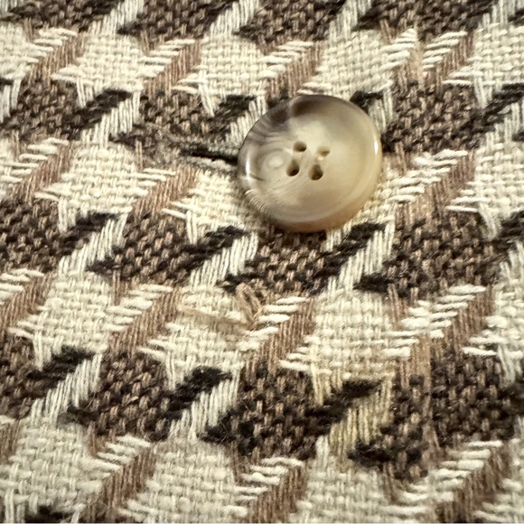 Charles Gray Classic Brown and Cream Coat with Houndstooth Pattern. Size… - Picture 9 of 17